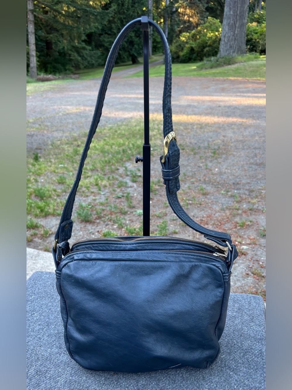 Guardian Leather Navy Concealed Carry Purse Made in USA